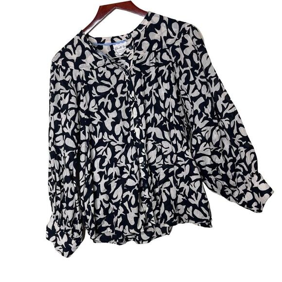 Anthropologie Tops - Anthropologie Danielle Kroll Womens Whismy Bird Button Up Blouse Top Size XL